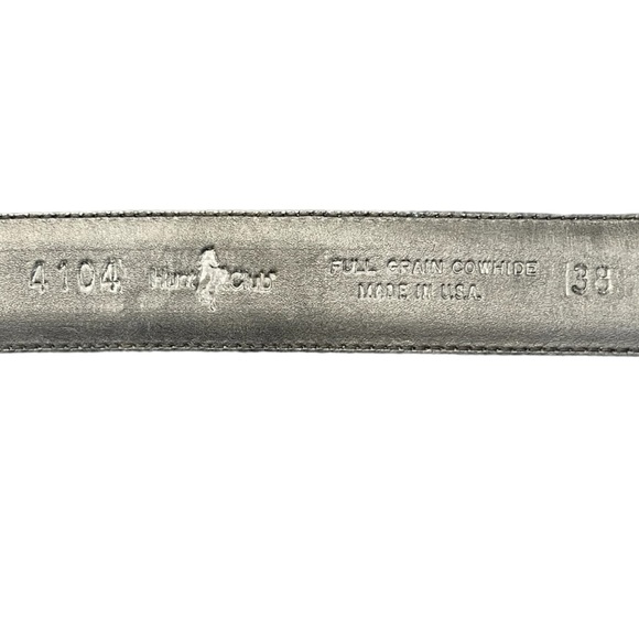 🔥🖤NWT Hunt Club size 38 black leather belt & brass buckle. Soft! Made in USA - Picture 5 of 7